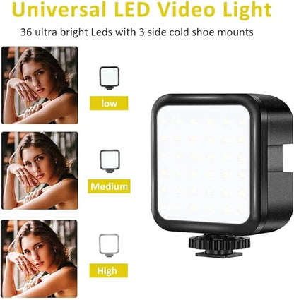 Live Set Fill Light Selfie Stick Tripod with Microphone – Foldable Selfie Stick for Mobile Phones