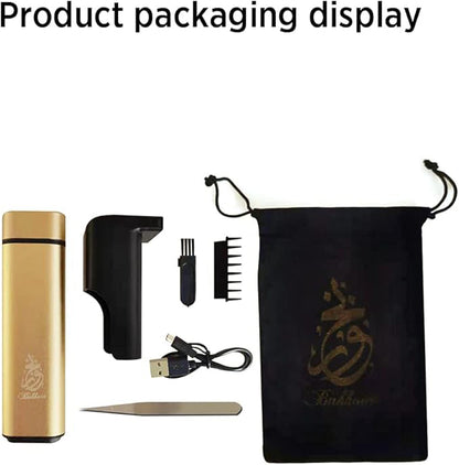 Bakhoor Rechargeable USB Power Electric Bakhoor Burner (Gold) | Portable Oud Incense Burner