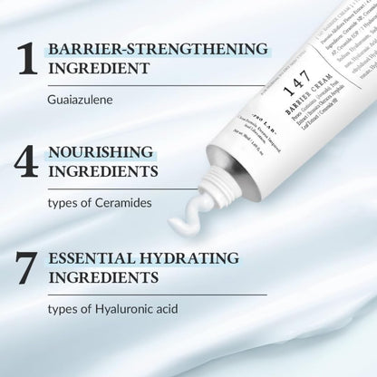 147 Antioxidant Cream - Intensive Moisture Barrier Care for Acne-Prone, Oily & Sensitive Skin, Soothing Relief