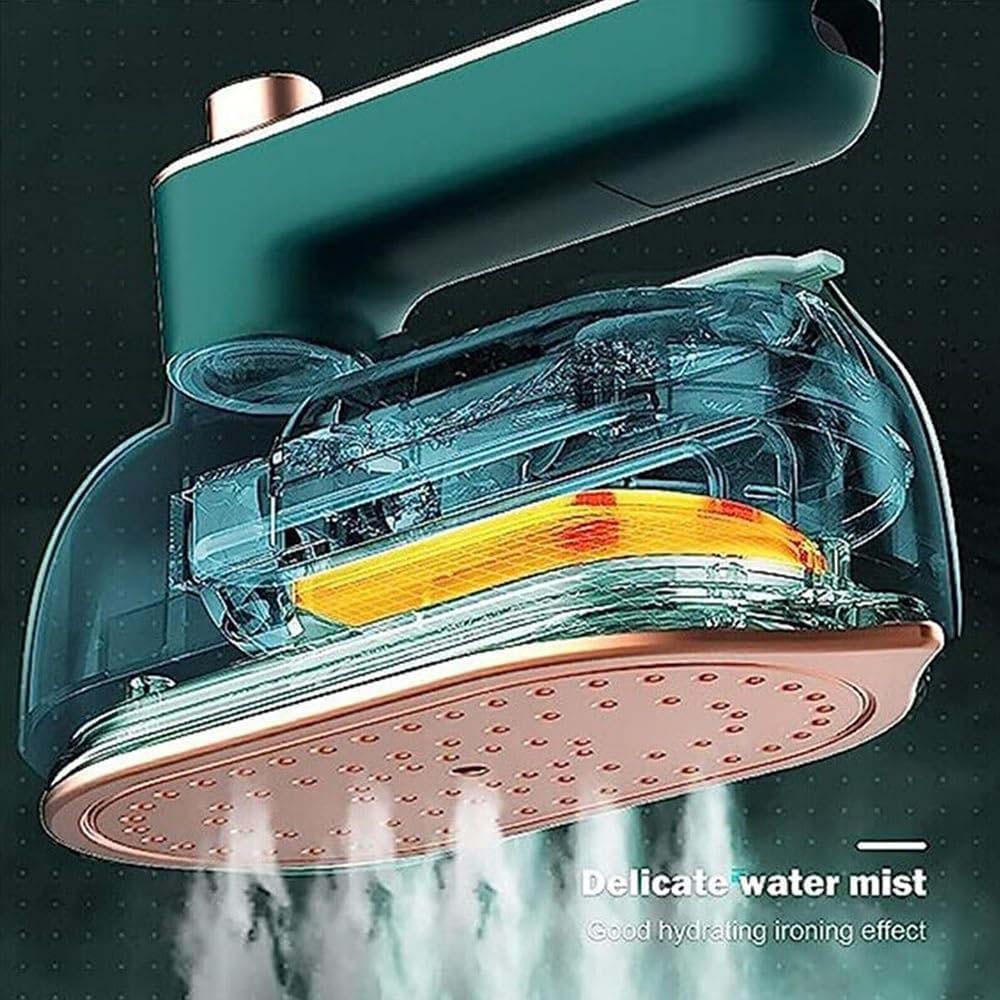 Handheld Steam Iron - 2-in-1 Garment Steamer & Dry Iron, Fast Heating, Rotatable Handle for Home & Travel