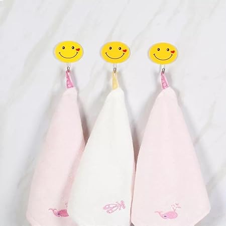 Wall Hanging Hook Set | 9-Piece Emoji Face Hooks with Strong Poster Adhesive