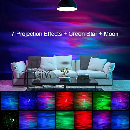 Galaxy Star Projector – 3-in-1 LED Northern Lights Aurora Projector with Bluetooth Speaker and White Noise
