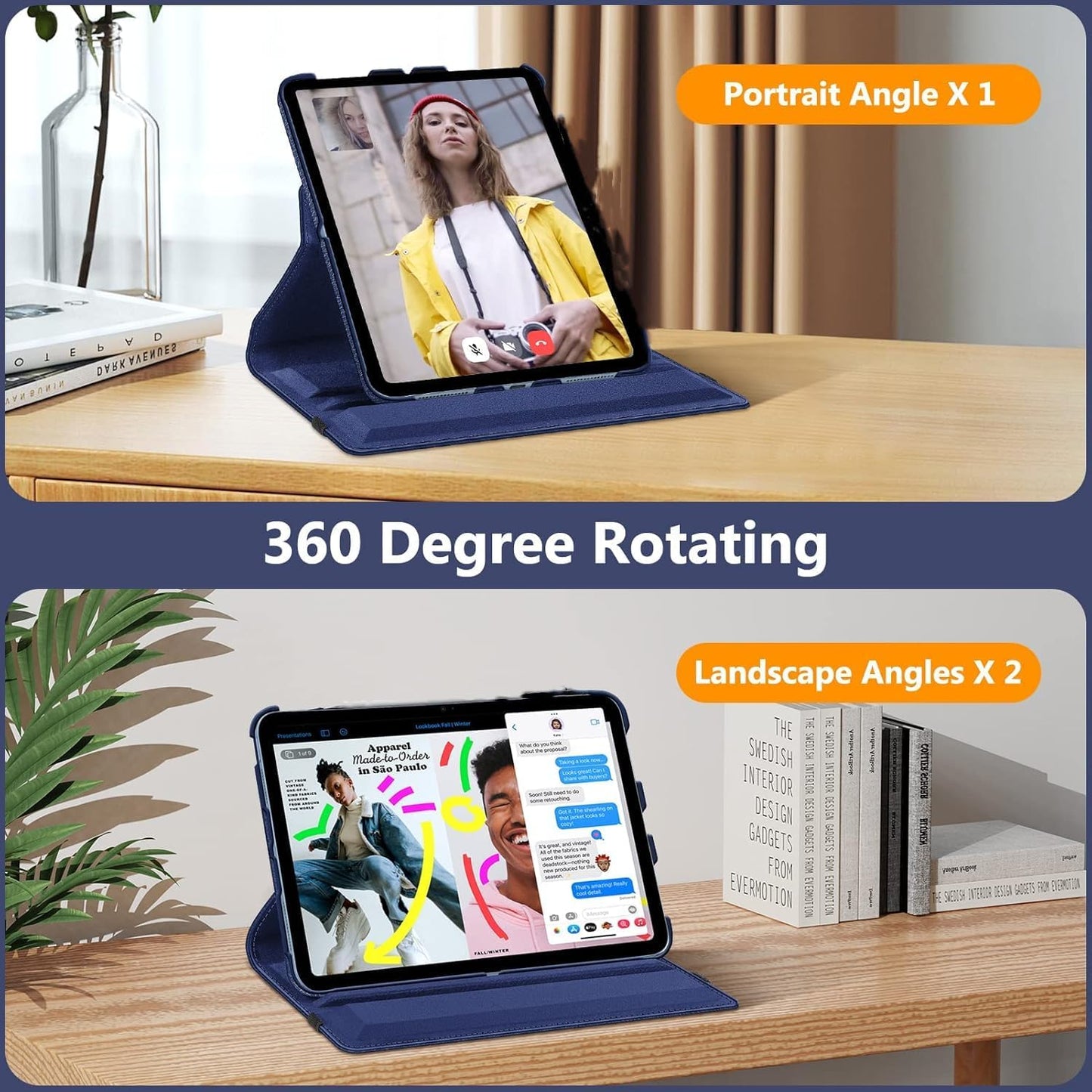 360° Rotating Case Compitable for Huawei MatePad 11 - Auto Wake/Sleep Stand Cover with Multi-Angle Viewing (Multi Colour)