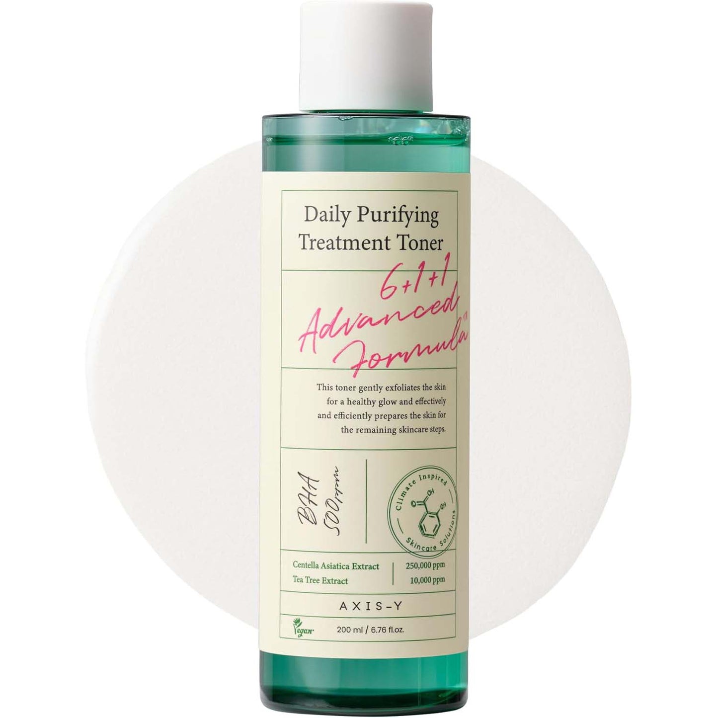 Axis-Y Daily Purifying Treatment Toner. Gently exfoliating PHA toner for smooth, clear & hydrated skin. 200ml.