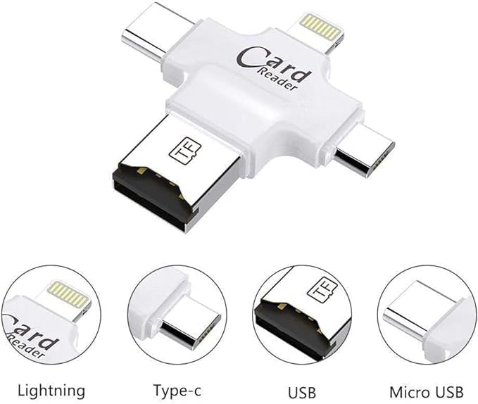 Universal Card Reader – Compatible with iPhone, Samsung, Huawei, and HTC Devices - A Versatile Connectivity Solution