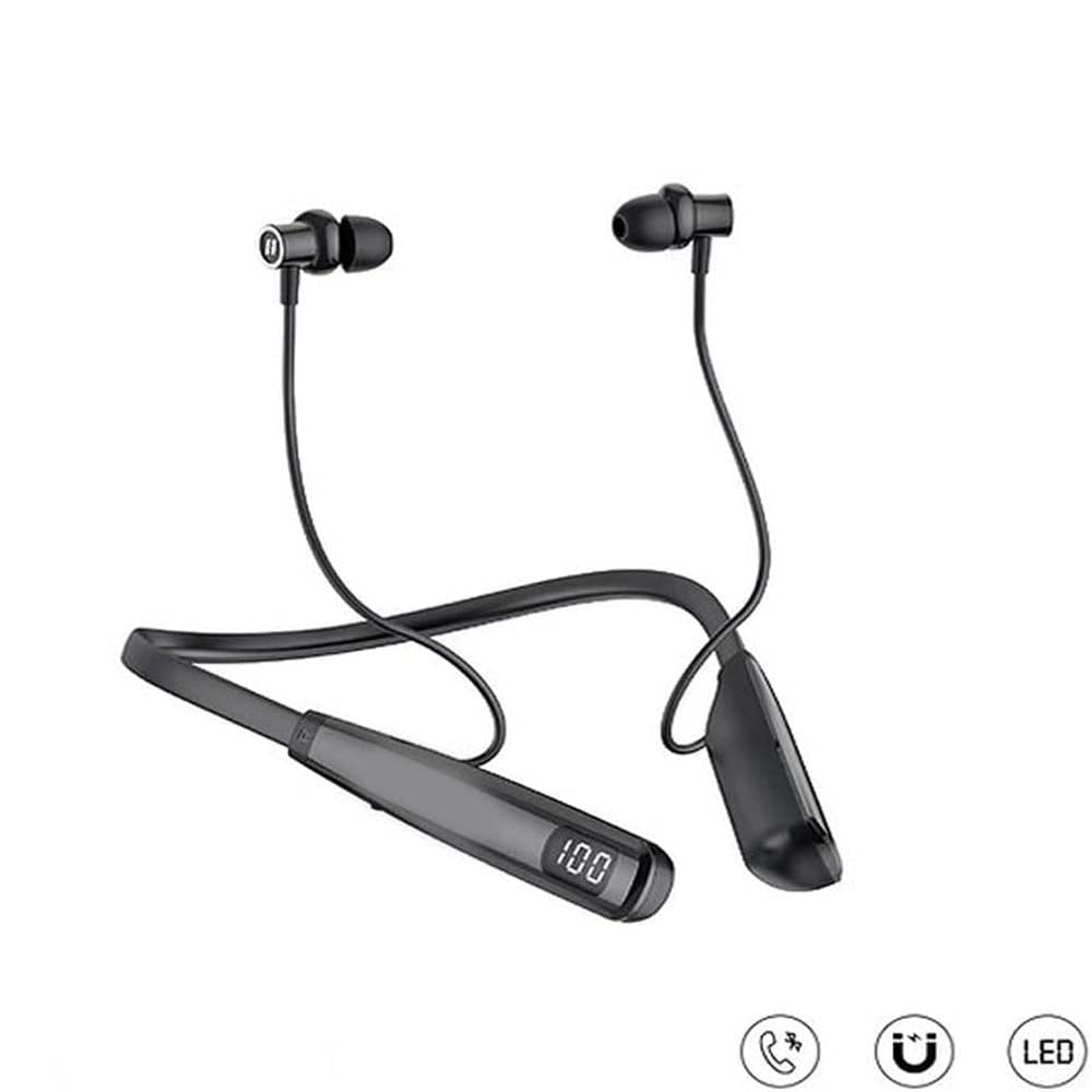 OSP 3 Bluetooth Neckband - 50H Playtime, Stereo Sound, TF Card Support, BT 5.4, Type-C Charging (Skin-Friendly)