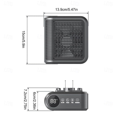 Energy-Efficient Wall-Mounted Mini Heater with Intelligent Temperature Control, Timing Function, Remote Control & Safety Features