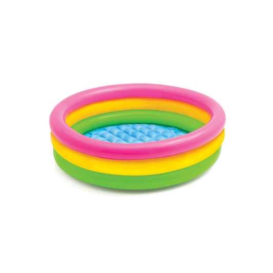 3 Rings Inflatable Sunset Glow Pool | Colorful Swimming Pool for Babies and Toddlers
