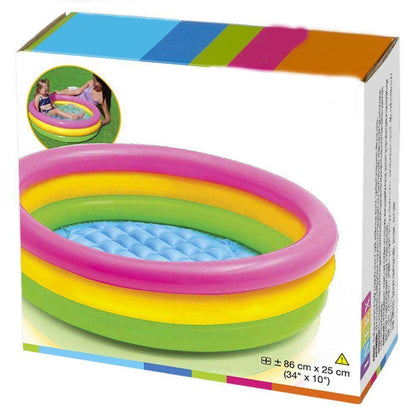 3 Rings Inflatable Sunset Glow Pool | Colorful Swimming Pool for Babies and Toddlers