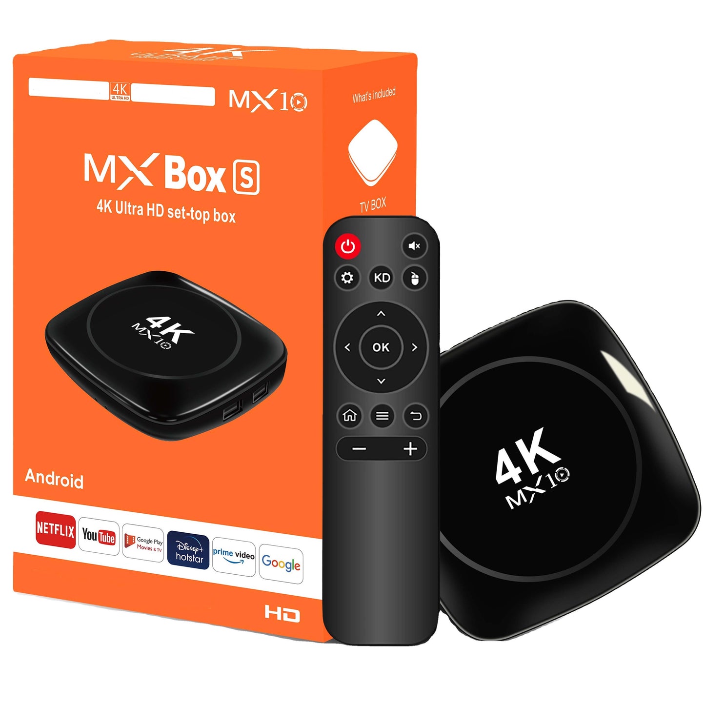 MX10-4K Android 13 TV Box - 5G WiFi 4K Streaming, Mini Smart Set Top Box - Ultra HD Media Player with HDR Support