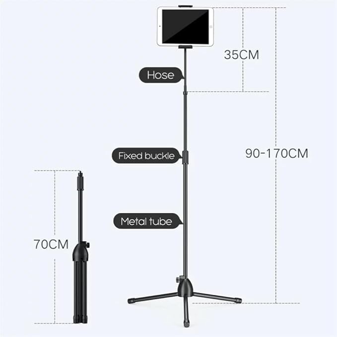 Universal Height Adjustable Mobile Phone Floor Stand Holder | Perfect for Every Mobile Device | Hands-Free Convenience