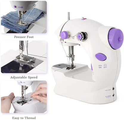 Beginner-Friendly Mini Electric Sewing Machine – Portable, Dual-Speed Crafting and Mending