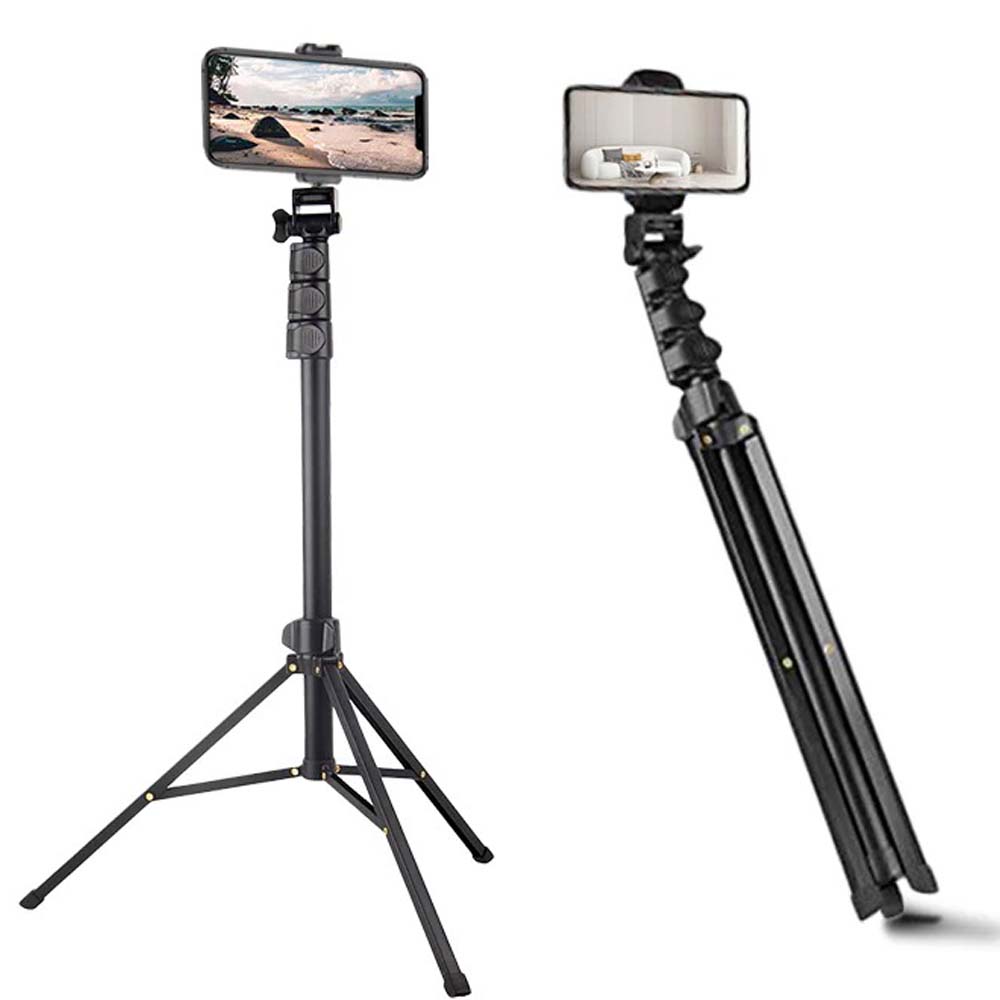 MT-39 2-in-1 Portable Tripod & Selfie Stick, Aluminum Foldable Stand with Adjustable Height, Lightweight Travel-Friendly for Smartphones & Cameras
