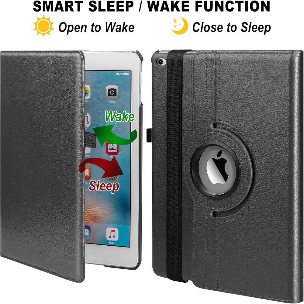 360° Rotating Case for iPad Air 1&2 " (2018/2017/9.7 inch) - Auto Sleep/Wake Stand Cover with Multi-Angle Viewing (Multi Colour)
