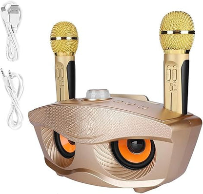 Dual Wireless Microphone Bluetooth Karaoke Speaker Set | Portable Karaoke System for Home, Parties, and Events