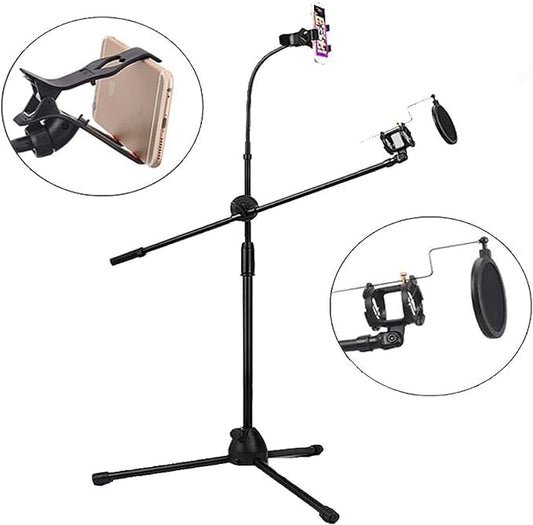 SJ-10 Tripod Microphone Stand | Durable, Adjustable, and Portable Design for Professionals | Ideal for Studio and Stage Use