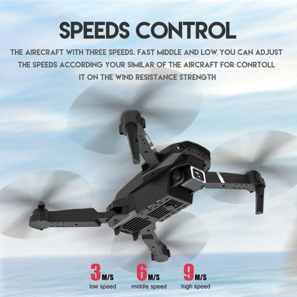 8K Foldable Mini Drone - Dual Camera, WiFi FPV, Gesture Control, Android/iOS Compatible with Carry Case (Black)
