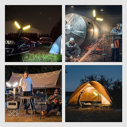 LED Work Light | 20000LM Dual-Head Adjustable, Magnetic Workshop and Camping Light | Bright, Portable, and Versatile