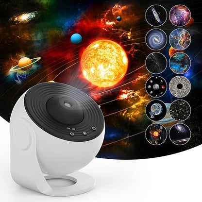 Galaxy Projector Star Projector – 360° Rotation Night Sky Projector with 13 Replaceable Galaxy Discs, Ideal for Kids & Adults, Home, Bedroom, and Living Room Decor