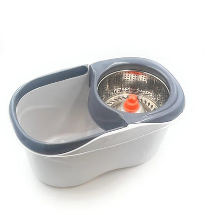 Clean Smart Spin Mop Twin Split Bucket | 360 Wet & Dry Spin Floor Mop with Disinfectant Bottle & 2 Mop Pads | Hygienic Space-Saving Cleaning Tool for Home & Office