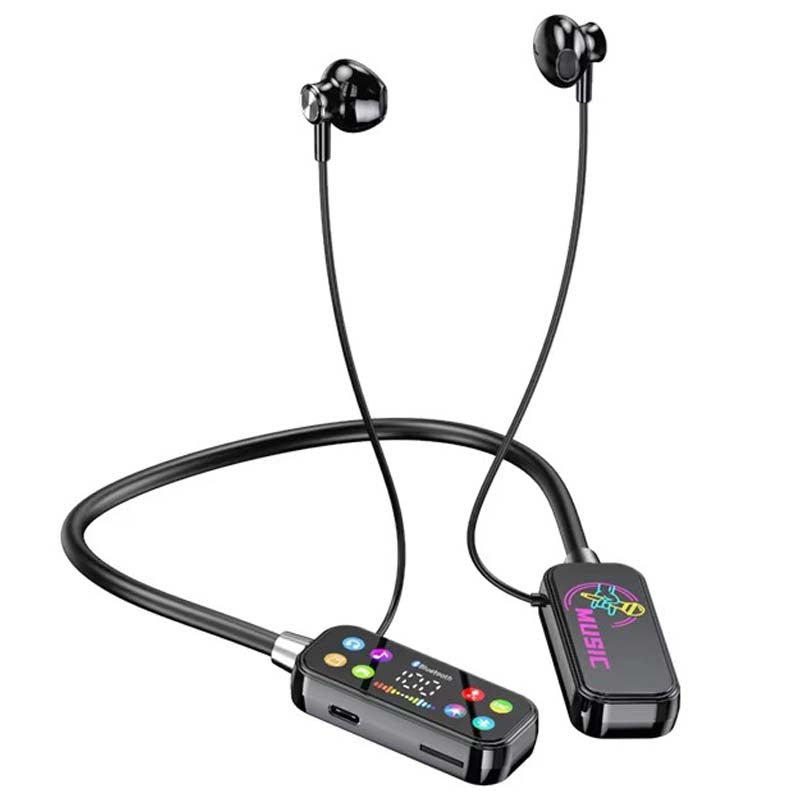 T200 Wireless Neckband Earphones. 120hr playback, 600-day standby & LED screen. Marathon battery life for non-stop music.