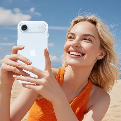 Crystal Clear Case for iPhone 17 Air 6.5" (2025) - Anti-Yellowing Hard Back, Slim Shockproof Bumper, Wireless Charging Compatible