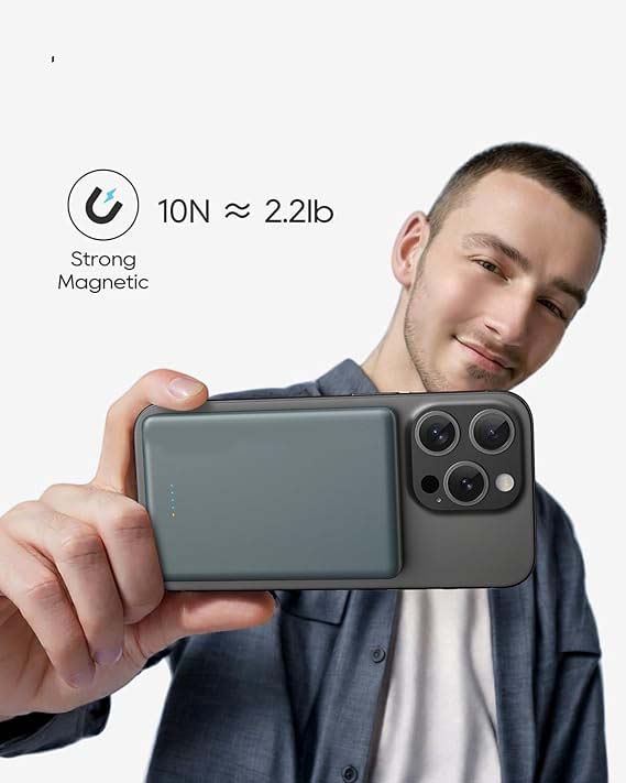 MagSafe External Battery – 5000mAh Magnetic Wireless Fast Charge Portable Charger