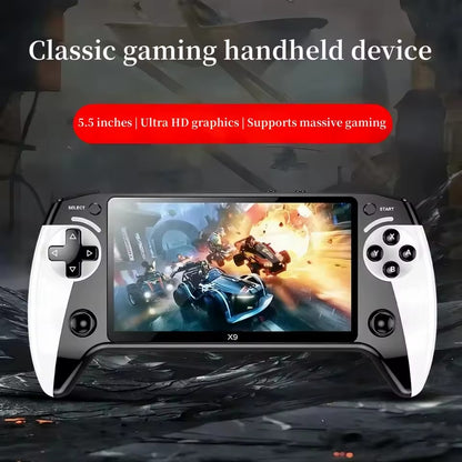 X9 HD Handheld Game Console - 5.5" IPS Screen, P1 HD Output, Dual Joystick for GB/GBA/GBC Games, Portable Retro Gaming