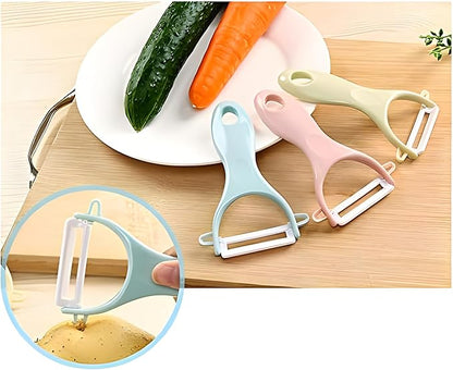 Ceramic Peeler & Sharp 'Y' Paring Knife Set | Assorted Colors | Pack of 6