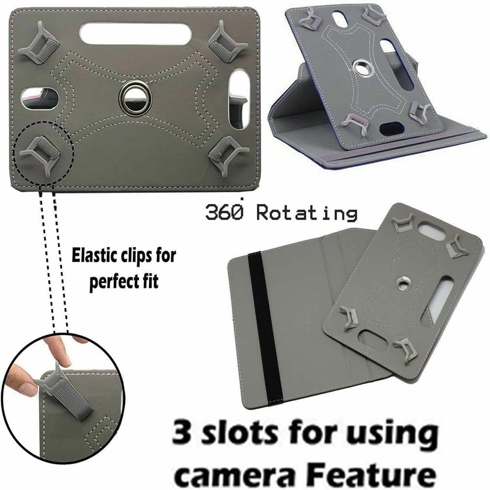 360° Rotating Case for Universal 8/9-inch. - Premium Leather Cover w/Auto Sleep/Wake & Multi-Angle Stand (Multi Colour)