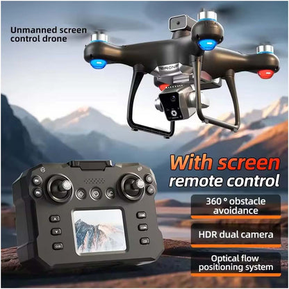 KY102 Drone with Screen Remote Control. Foldable obstacle avoidance & WiFi FPV quadcopter for kids & adults. HD camera.