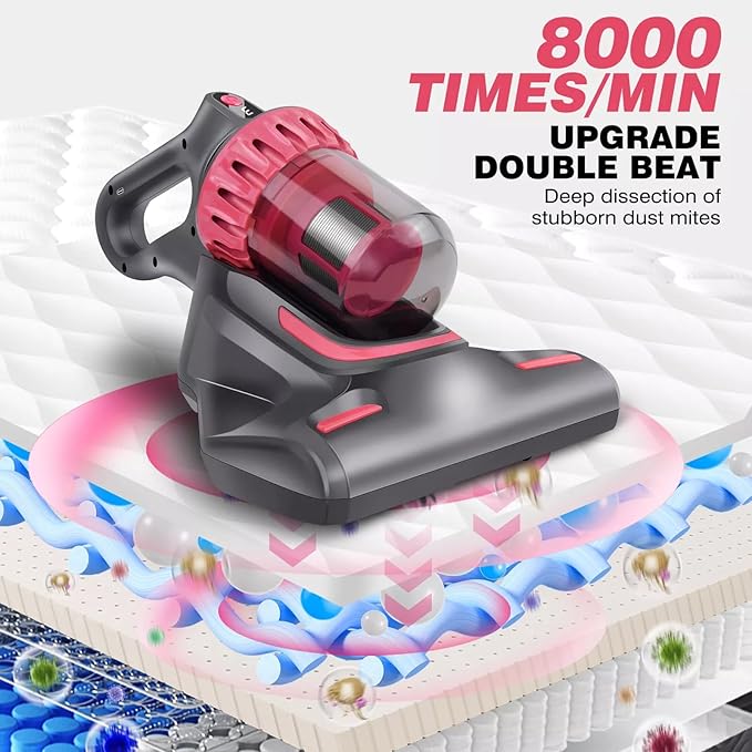 100W Mattress Vacuum Cleaner – Anti-Dust Mite Bed Vacuum with UV Light | Powerful Handheld Cleaning Device for Mattresses & Upholstery | Home Hygiene Essential