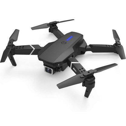 8K Foldable Mini Drone - Dual Camera, WiFi FPV, Gesture Control, Android/iOS Compatible with Carry Case (Black)