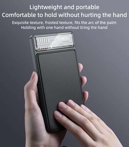 YP57 Fast Charging Power Bank – 10000mAh with 15W + USB 22.5W, Transparent Window Battery Display