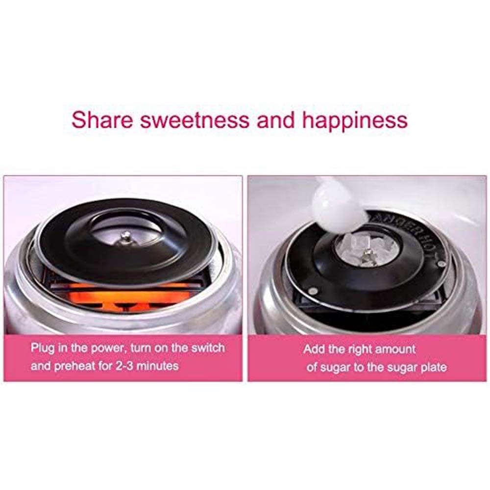 Cotton Candy Machine Maker - Easy to Use & Clean, Mini Cotton Candy Floss Maker for Birthdays & Parties, Fashionable Design, Fun & Sweet Treats for All Ages