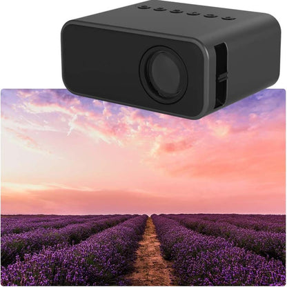Mini Pocket Projector - HD Portable Movie Projector, Phone Screen Mirroring, Home Entertainment, Compact Black Design