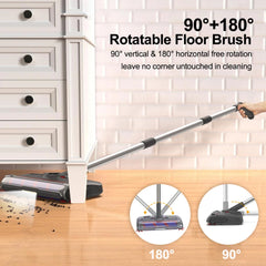 Wireless Electric Sweeper Carpet Cleaner - Handheld Portable Floor Cleaning Machine with Rotating Mop for Household Use