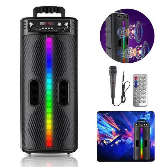 Portable 8-Inch Trolley Speaker – Powerful Bass with Bluetooth Connectivity, Ideal for Outdoor Parties