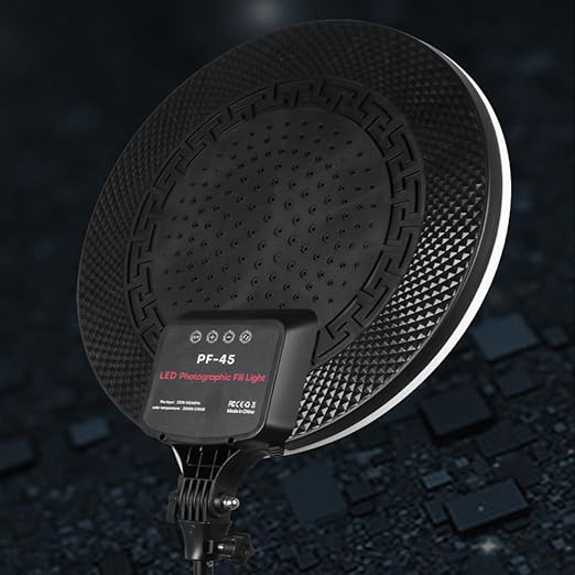 PF-45 Photography Light: 18-inch 60W High Brightness Circular Fill Light for Professional Streaming and Beauty Enhancements