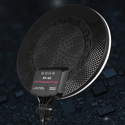 PF-45 Photography Light: 18-inch 60W High Brightness Circular Fill Light for Professional Streaming and Beauty Enhancements