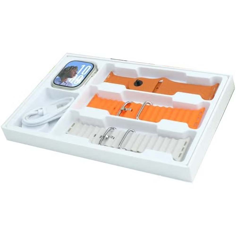 ST13 Smart Watch: 2.2" full-screen, 4G SIM support, 3 straps & wireless charger. Elegant gold design for ladies & gents.