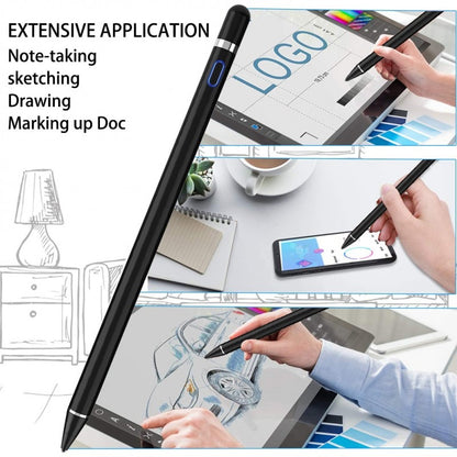 Digital Active Stylus Pen - Compatible with iPad, iPhone & Android, Palm Rejection, Precision Drawing & Writing (Black)