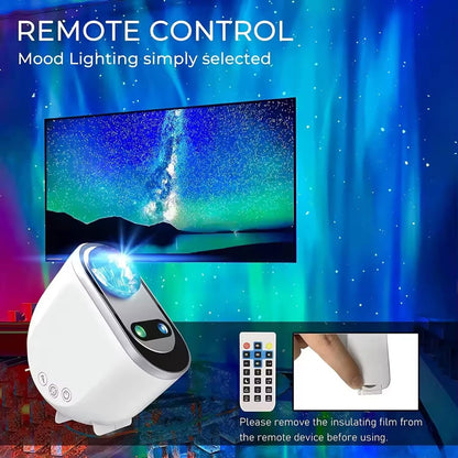 Galaxy Star Projector – 3-in-1 LED Northern Lights Aurora Projector with Bluetooth Speaker and White Noise