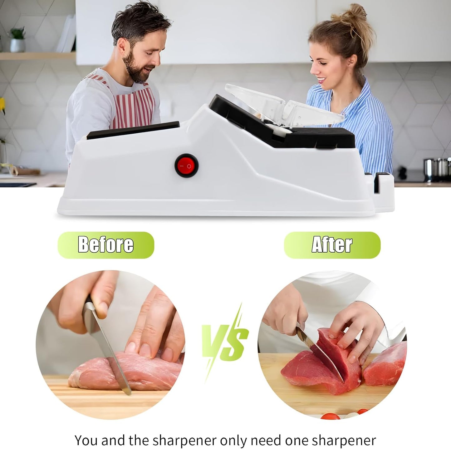Premium Electric Knife Sharpener – Sturdy, Durable, and Stylish USB-Powered Tool for Safe and Efficient Sharpening