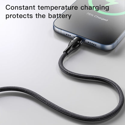 CA110 4-in-1 Type-C Data Cable – Multi-Device Charging Cable with 2 Type-C and 2 Lightning Connectors, 120cm Nylon Braided Fast Charger with Intelligent Constant Temperature Control, 20W 4A Output