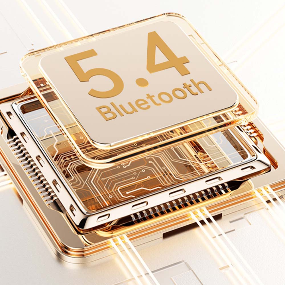 U-20 Open Ear Ring Headphones - Bluetooth 5.4 Clip-On OWS Earphones, 30H Battery, Noise-Cancelling, 4.9g Lightweight (White)