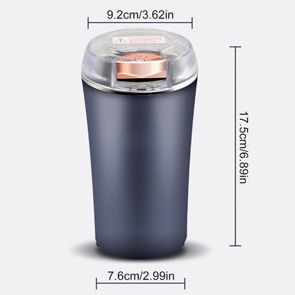 Small Stainless Steel Coffee Grinder - Powerful Electric Spice & Coffee Bean Grinder for Home, Compact & Multi-Purpose