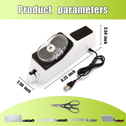 Premium Electric Knife Sharpener – Sturdy, Durable, and Stylish USB-Powered Tool for Safe and Efficient Sharpening