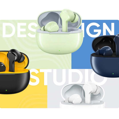 T110 Buds - Noise Cancelling Earbuds, 38H Playtime, Bluetooth 5.3, Deep Bass, IPX5 Waterproof - Premium Black In-Ear Headphones (Multi)