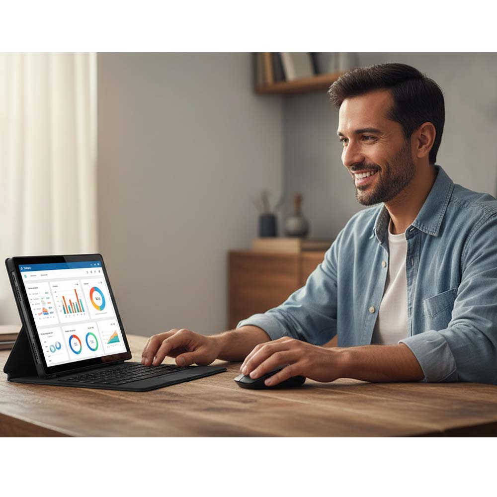 Tab 91 10.1-inch Android Tablet. Octa-core processor, 8MP+13MP cameras, 5000mAh battery & Android 15 for smooth performance.